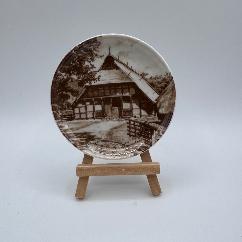 Vintage Kaiser W Germany Mini Plates Set Ammerlander Schafstall Sepia 4 Inch